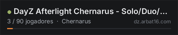 DayZ Afterlight Chernarus - Solo/Duo/Trio | Vanilla+ | dayzafte na lista de servidores de DayZ da AR16