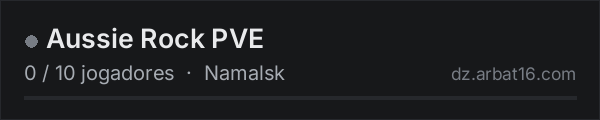 Aussie Rock PVE na lista de servidores de DayZ da AR16