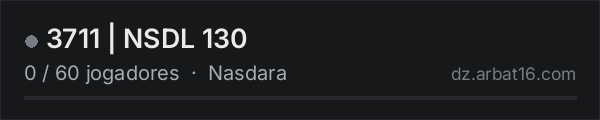 3711 | NSDL 130 na lista de servidores de DayZ da AR16