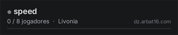speed na lista de servidores de DayZ da AR16