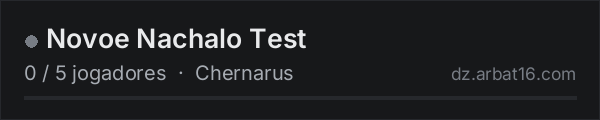 Novoe Nachalo Test na lista de servidores de DayZ da AR16