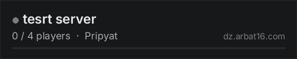 tesrt server on the AR16 DayZ server list