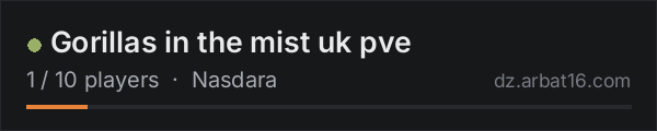 Gorillas in the mist uk pve on the AR16 DayZ server list