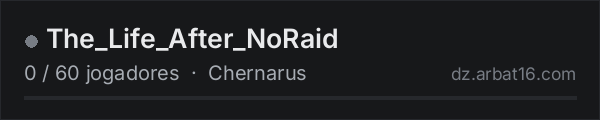 The_Life_After_NoRaid na lista de servidores de DayZ da AR16
