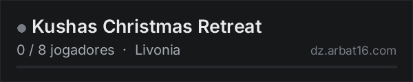 Kushas Christmas Retreat na lista de servidores de DayZ da AR16
