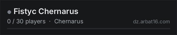 Fistyc Chernarus on the AR16 DayZ server list