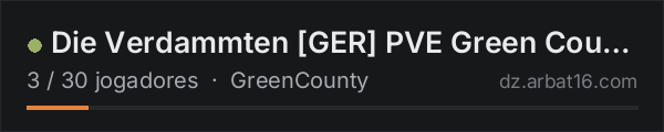 Die Verdammten [GER] PVE Green County Trader Car Heli Quest na lista de servidores de DayZ da AR16