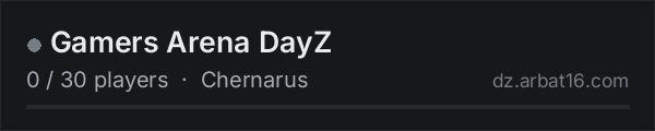 Gamers Arena DayZ on the AR16 DayZ server list