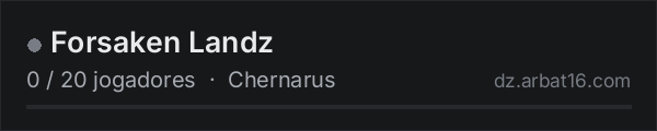 Forsaken Landz na lista de servidores de DayZ da AR16
