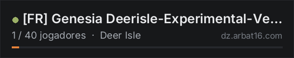 FR Genesia Deerisle-Experimental-Version - PVE Only na lista de servidores de DayZ da AR16