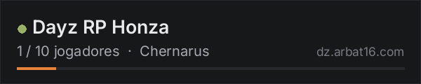 Dayz RP Honza na lista de servidores de DayZ da AR16