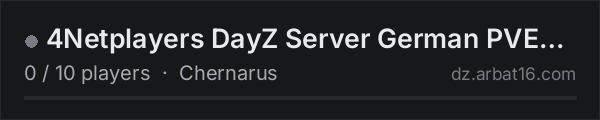 4Netplayers DayZ Server German PVE kein morden oder rauben on the AR16 DayZ server list