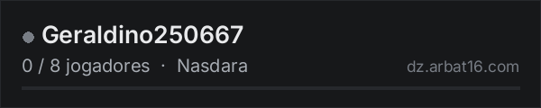 Geraldino250667 na lista de servidores de DayZ da AR16