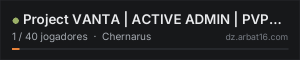 Project VANTA | ACTIVE ADMIN | PVP | More Loot | No Stamina na lista de servidores de DayZ da AR16
