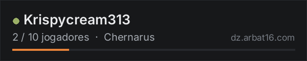 Krispycream313 na lista de servidores de DayZ da AR16