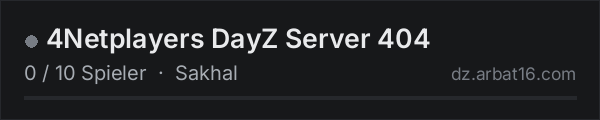 4Netplayers DayZ Server 404 in der DayZ-Serverliste von AR16
