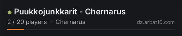 Puukkojunkkarit - Chernarus on the AR16 DayZ server list