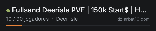 Fullsend Deerisle PVE | 150k Start$ | Heli/boats na lista de servidores de DayZ da AR16