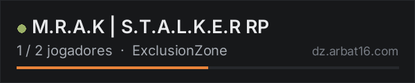 M.R.A.K | S.T.A.L.K.E.R RP na lista de servidores de DayZ da AR16