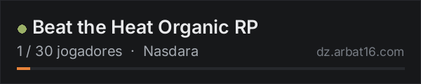 Beat the Heat Organic RP na lista de servidores de DayZ da AR16