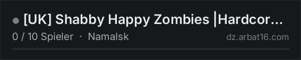 UK Shabby Happy Zombies |Hardcore| PVE | Namalsk | in der DayZ-Serverliste von AR16