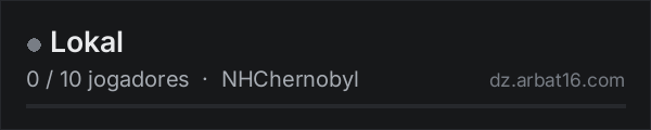 Lokal na lista de servidores de DayZ da AR16