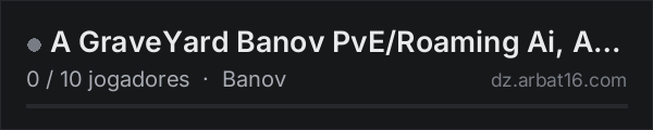 A GraveYard Banov PvE/Roaming Ai, Airdrops & Trader by Jimmy na lista de servidores de DayZ da AR16