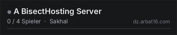 A BisectHosting Server in der DayZ-Serverliste von AR16