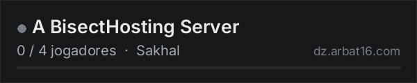 A BisectHosting Server na lista de servidores de DayZ da AR16