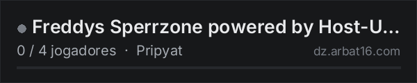 Freddys Sperrzone powered by Host-Unlimited.de na lista de servidores de DayZ da AR16