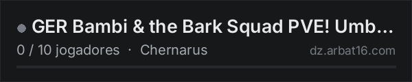 GER Bambi & the Bark Squad PVE! Umbauphase! Whitelist! na lista de servidores de DayZ da AR16
