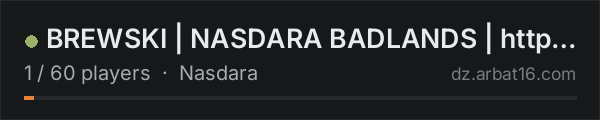 BREWSKI | NASDARA BADLANDS | https://discord.gg/Brewski on the AR16 DayZ server list