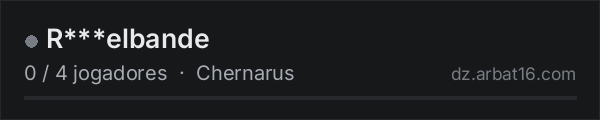 R***elbande na lista de servidores de DayZ da AR16