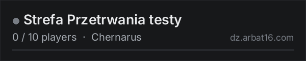 Strefa Przetrwania testy on the AR16 DayZ server list