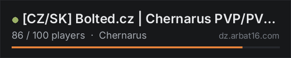 [CZ/SK] Bolted.cz | Chernarus PVP/PVE - WIPE 16/10 on the AR16 DayZ server list