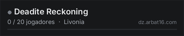 Deadite Reckoning na lista de servidores de DayZ da AR16
