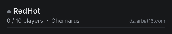 RedHot on the AR16 DayZ server list