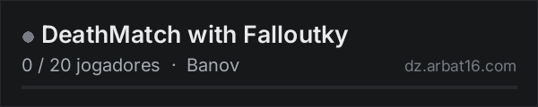 DeathMatch with Falloutky na lista de servidores de DayZ da AR16