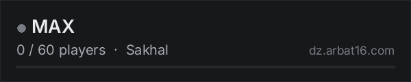 MAX on the AR16 DayZ server list