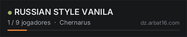RUSSIAN STYLE VANILA na lista de servidores de DayZ da AR16