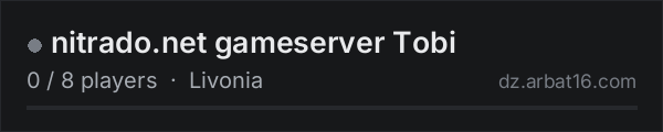 nitrado.net gameserver Tobi on the AR16 DayZ server list