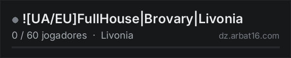 ![UA/EU]FullHouse|Brovary|Livonia na lista de servidores de DayZ da AR16