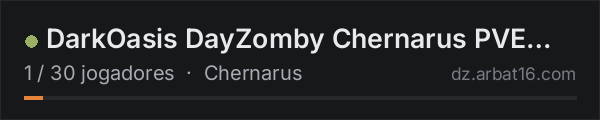 DarkOasis DayZomby Chernarus PVE CZ/SK na lista de servidores de DayZ da AR16