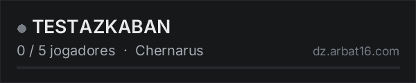 TESTAZKABAN na lista de servidores de DayZ da AR16