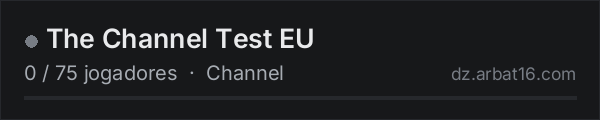 The Channel Test EU na lista de servidores de DayZ da AR16