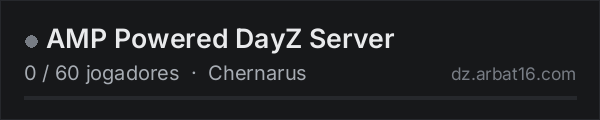 AMP Powered DayZ Server na lista de servidores de DayZ da AR16