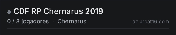 CDF RP Chernarus 2019 na lista de servidores de DayZ da AR16