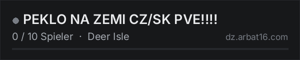 PEKLO NA ZEMI CZ/SK PVE!!!! in der DayZ-Serverliste von AR16