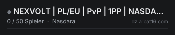 NEXVOLT | PL/EU | PvP | 1PP | NASDARA | SNAFU | MMG | RAG BaseB in der DayZ-Serverliste von AR16