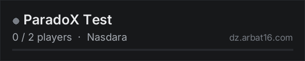 ParadoX Test on the AR16 DayZ server list